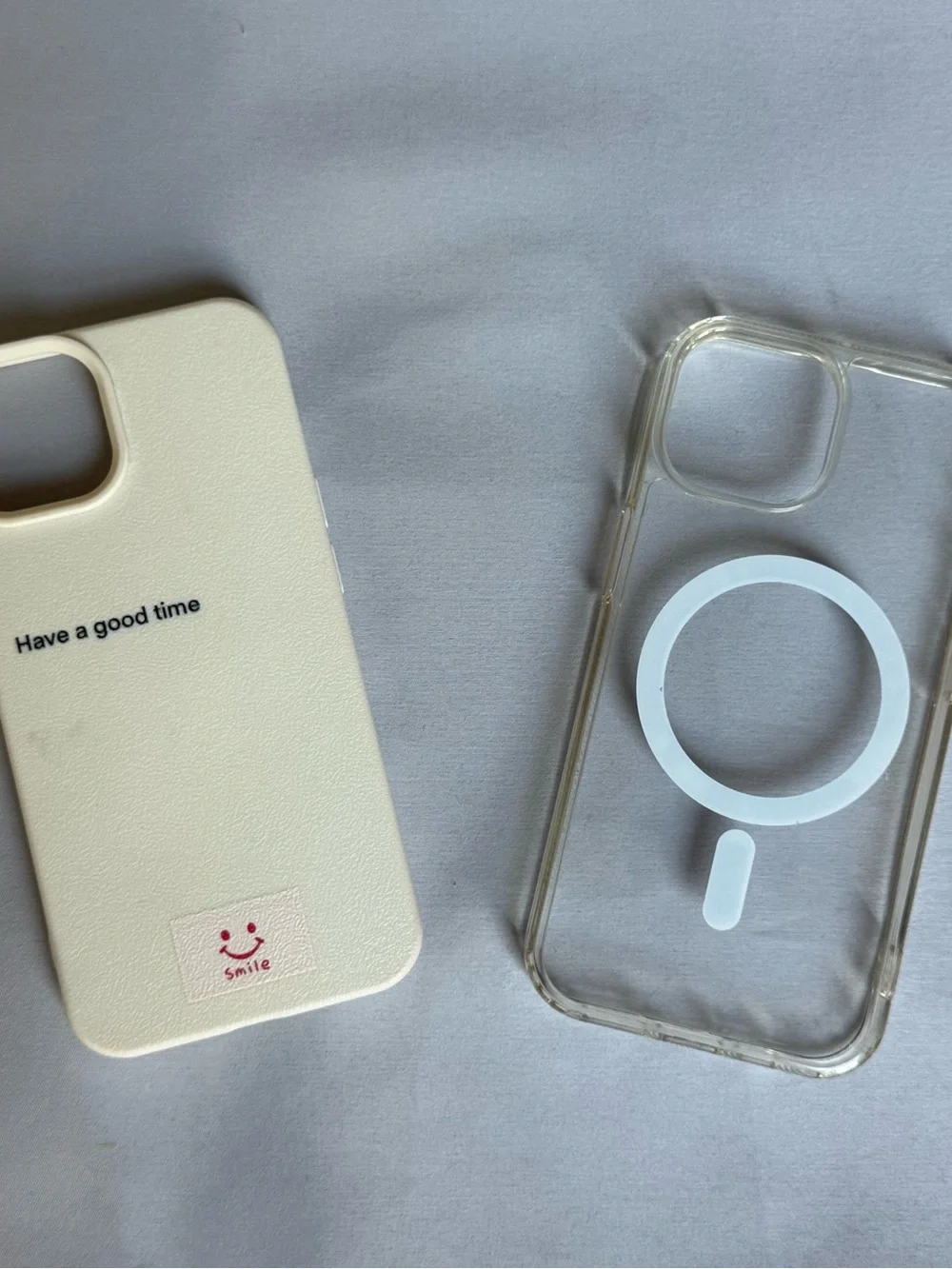 Phone Case Bundle iphone 13 – Cream Decorative Case & Clear